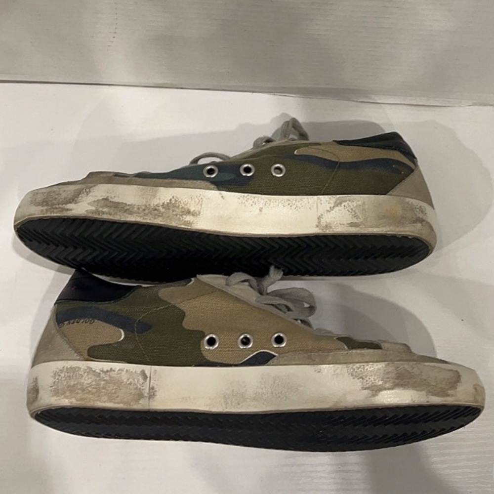 Golden Goose Women's Canvas Superstar Sneakers in Gray and Pink Sz 37 - Picture 7 of 8
